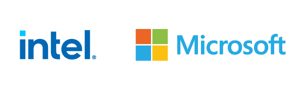 logo intel et Microsoft